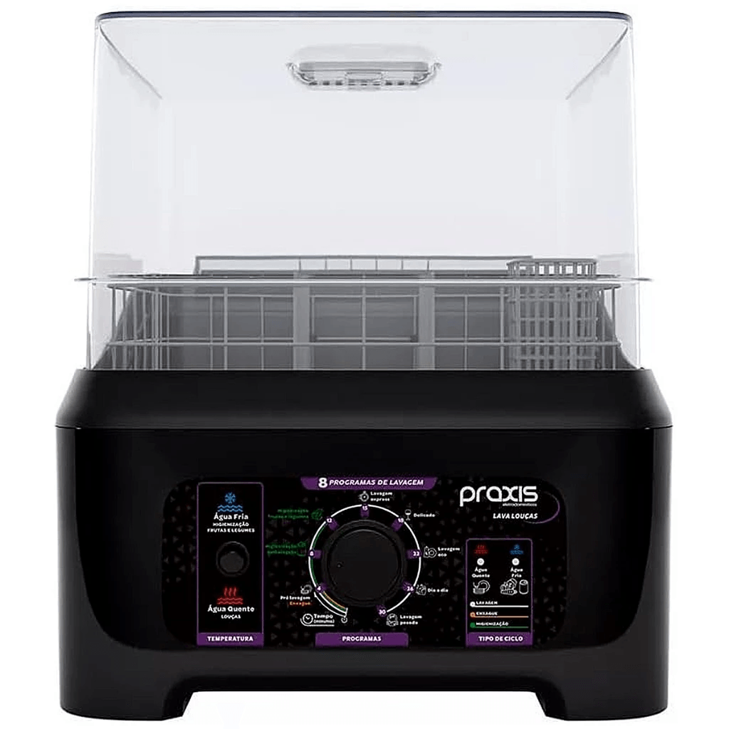 Lava Louças Praxis Portátil Automática - 3,5L / Preta - Imagem 1