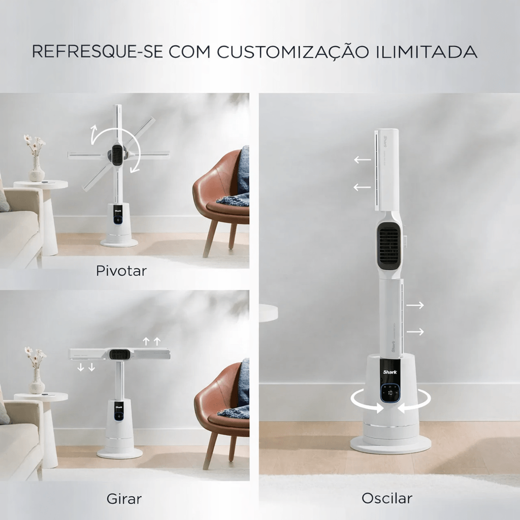 Ventilador de Torre TurboPro | Congela e Aquece - BRANCO - Imagem 3