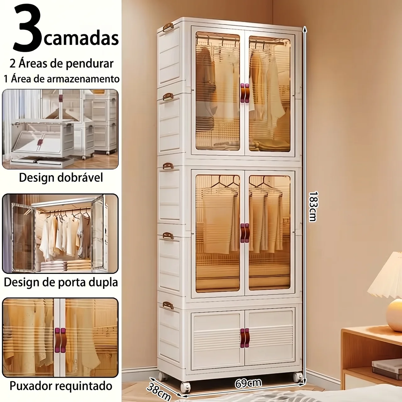 Closet Inteligente Portátil 2 em 1 - Imagem 1